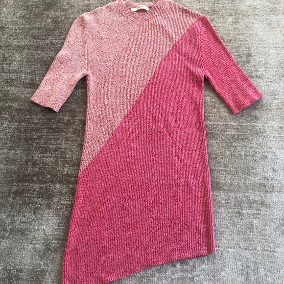 Celine Sweaters - Celine Two-Tone Pink Rib Sweater